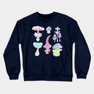 Cartoon fantasy mushrooms Crewneck Sweatshirt